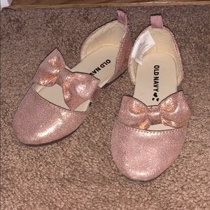 Pinkish gold dress shoes